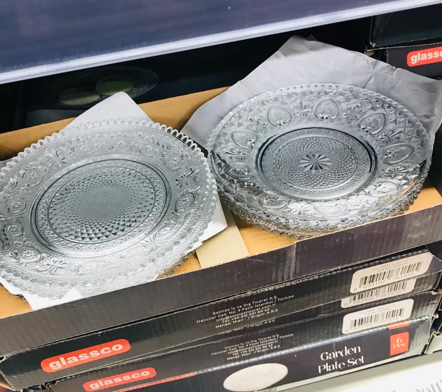 Renkli Nakışlı Bohem Cam Tabaklar6 adet - Görsel 5