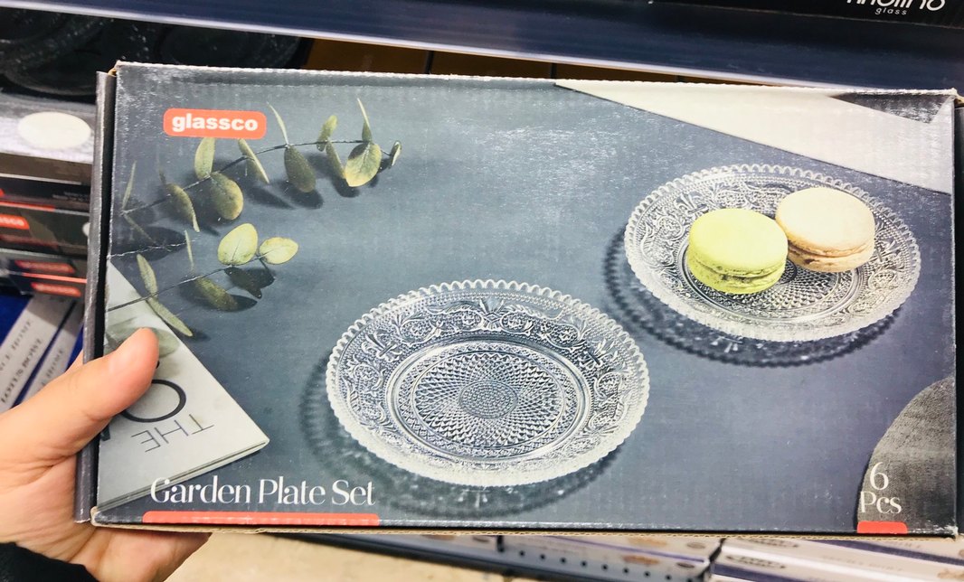 Renkli Nakışlı Bohem Cam Tabaklar6 adet - Görsel 2