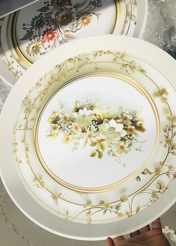 Mavi Çiçek Desenli Bohem 2Li Tepsi seti - Görsel 6