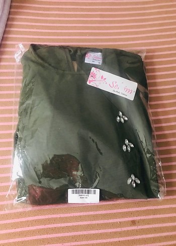 Moda Selvim Taş detaylı önden Bağcıklı ŞIK Elbise - Görsel 5