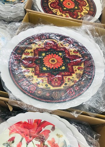 Çok Renkli Bohem Desenli 2Li Tepsi Seti - Görsel 5