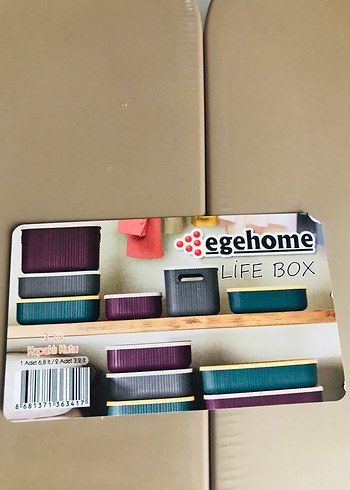 Bej Saklama Kabı Seti 3'lü - Görsel 13