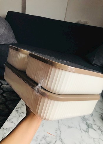 Bej Saklama Kabı Seti 3'lü - Görsel 4