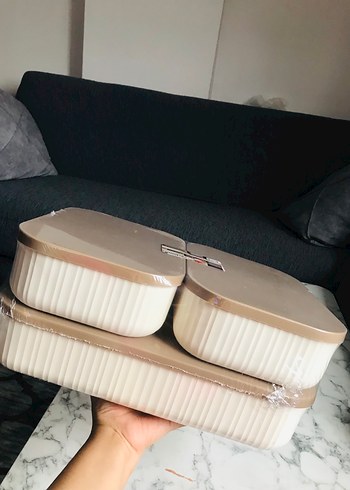 Bej Saklama Kabı Seti 3'lü - Görsel 3