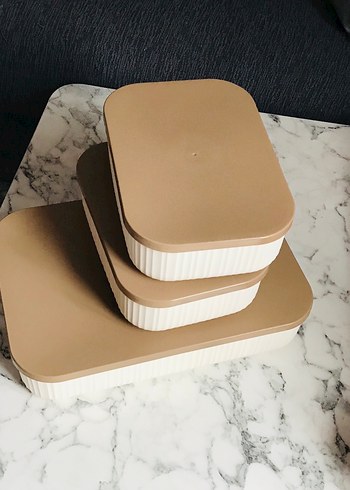 Bej Saklama Kabı Seti 3'lü - Görsel 7