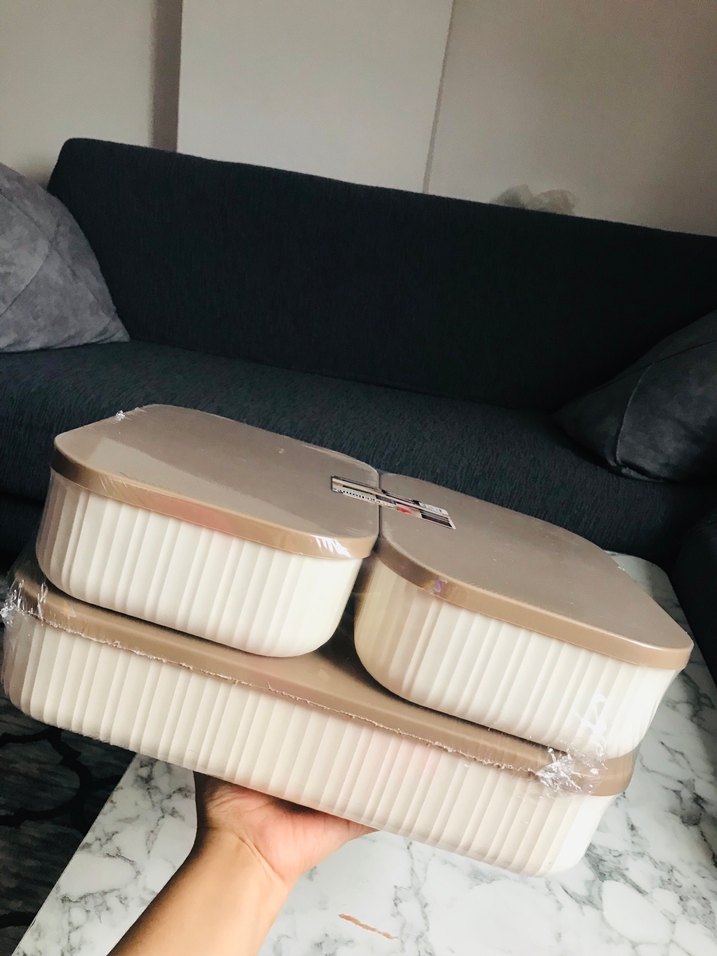 Bej Saklama Kabı Seti 3'lü - Görsel 3