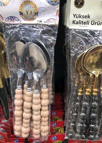 Parlak Altın Renkli Çatal Kaşık Seti - Görsel 3