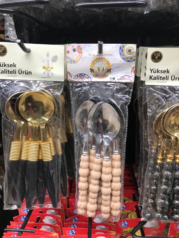 Parlak Altın Renkli Çatal Kaşık Seti - Görsel 4