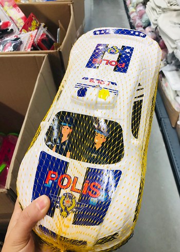 Renkli Polis Oyuncak Arabası 2Li