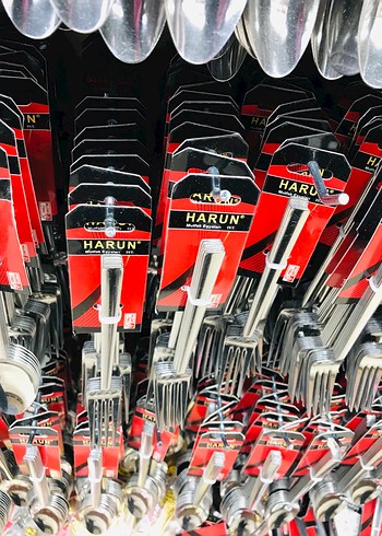 Çelik Renkli Çatal Seti - Görsel 3