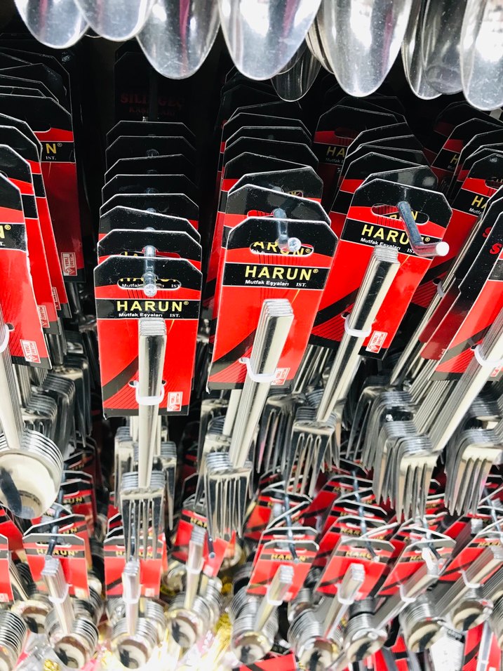 Çelik Renkli Çatal Seti - Görsel 3