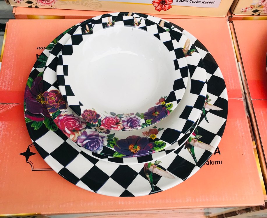 24 Parça Çok Renkli Yemek Takımı - Görsel 2