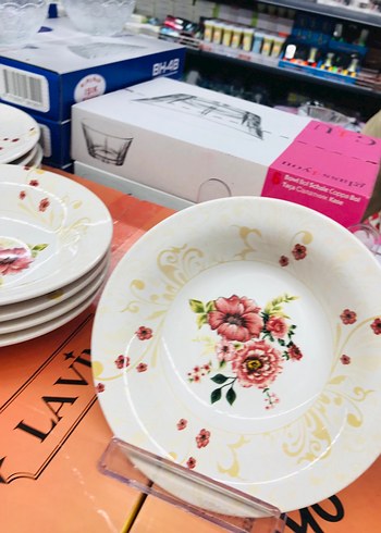 Lavin 24 Parça Beyaz Çiçek Desenli Yemek Takımı - Görsel 5