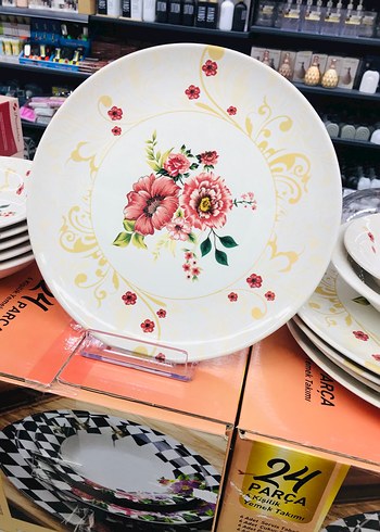 Lavin 24 Parça Beyaz Çiçek Desenli Yemek Takımı - Görsel 7