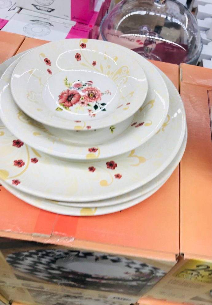 Lavin 24 Parça Beyaz Çiçek Desenli Yemek Takımı - Görsel 3