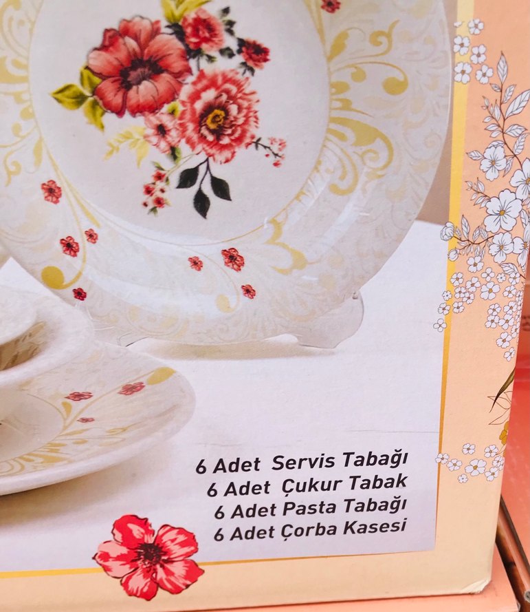 Lavin 24 Parça Beyaz Çiçek Desenli Yemek Takımı - Görsel 2