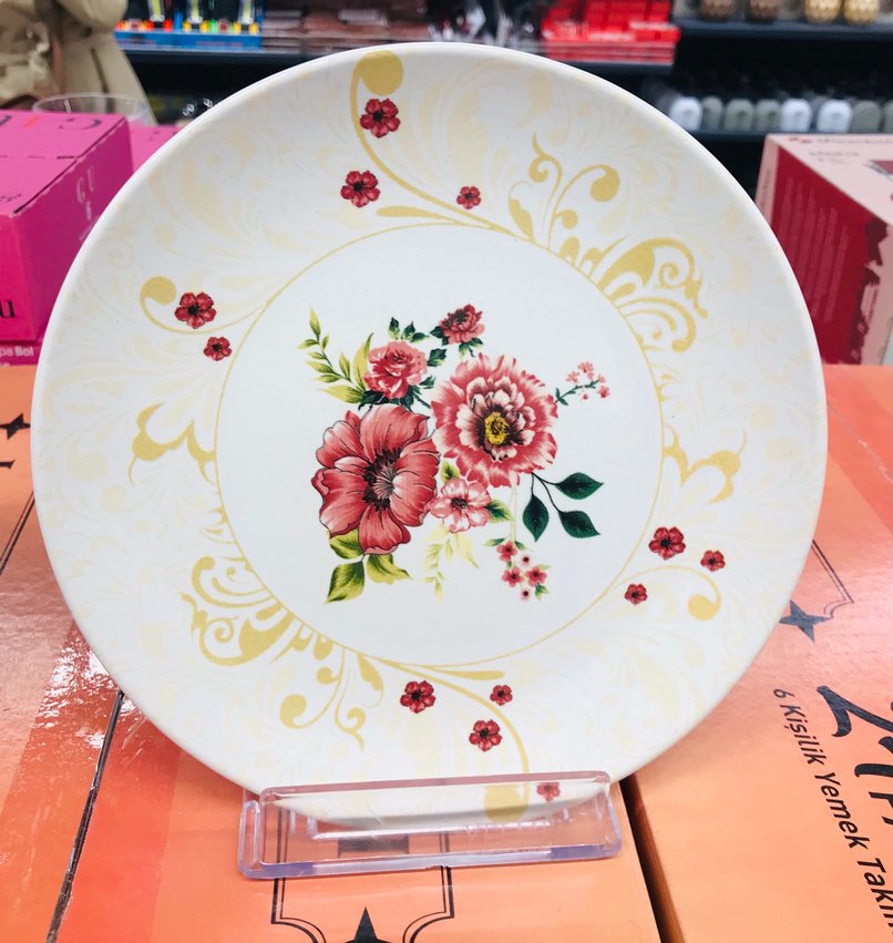 Lavin 24 Parça Beyaz Çiçek Desenli Yemek Takımı - Görsel 4