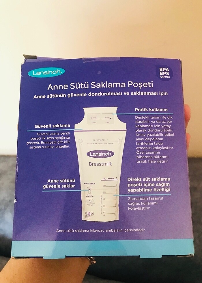 Lansinoh Anne Sütü Saklama Poşeti (17 adet) - Görsel 3