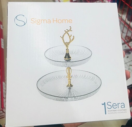 Sigma 2KATLI CAM SUNUMLUK 16ve12 cm Ebatı