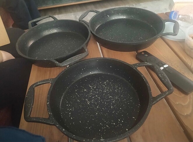 Diğer 3 Lü DÖKÜM GRANİT SAHAN SETİ 18-20-22cm
