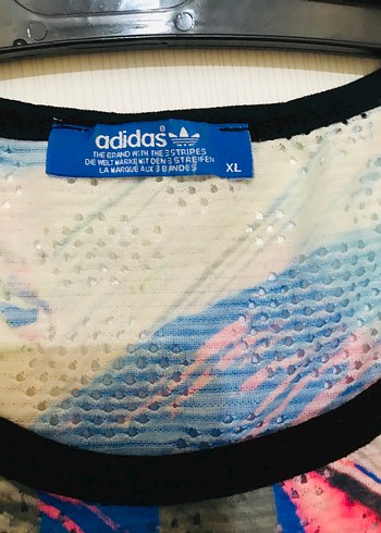 xl Beden çeşitli Renk ORJİNAL ADİDASRenkli Baskılı Adidas Spor Atlet XL