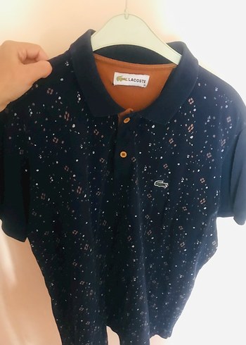 Lacoste Lacivert Desenli Polo Tişört