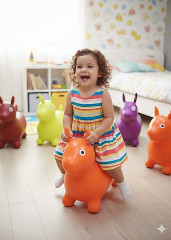 Renkli Şişme Zıplayan Hayvan Oyuncakları - Görsel 2