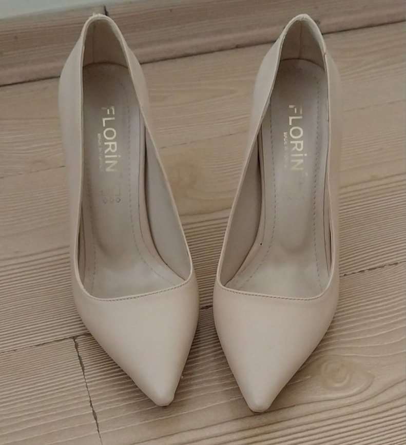 Bej Stiletto Topuklu Kadın Ayakkabı - Görsel 2