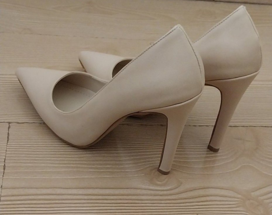 Bej Stiletto Topuklu Kadın Ayakkabı - Görsel 3