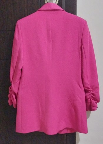 Pembe Midi Blazer Ceket - Görsel 4