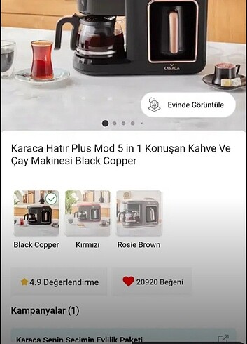  Beden KARACA 5İN1 KONUŞAN KAHVE MAKİNASI