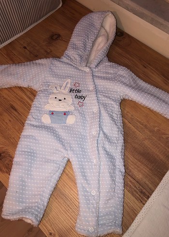 Nakışlı, Kürklü Bebek Kayak Tulumu 1-3 ay - Görsel 2