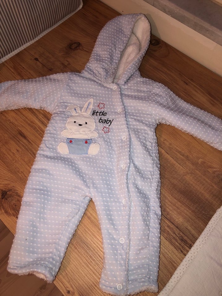 Nakışlı, Kürklü Bebek Kayak Tulumu 1-3 ay - Görsel 2