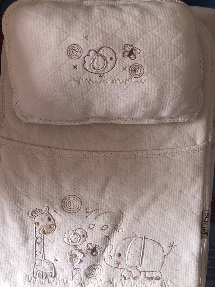 Beyaz Nakışlı Pamuk Bebek Battaniyesi - Görsel 4