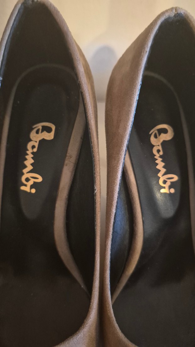 Bej Süet Tokalı Stiletto Kadın Ayakkabı - Görsel 2