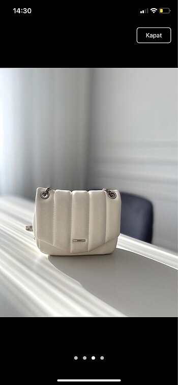 Bershka Beyaz Çanta - Görsel 5