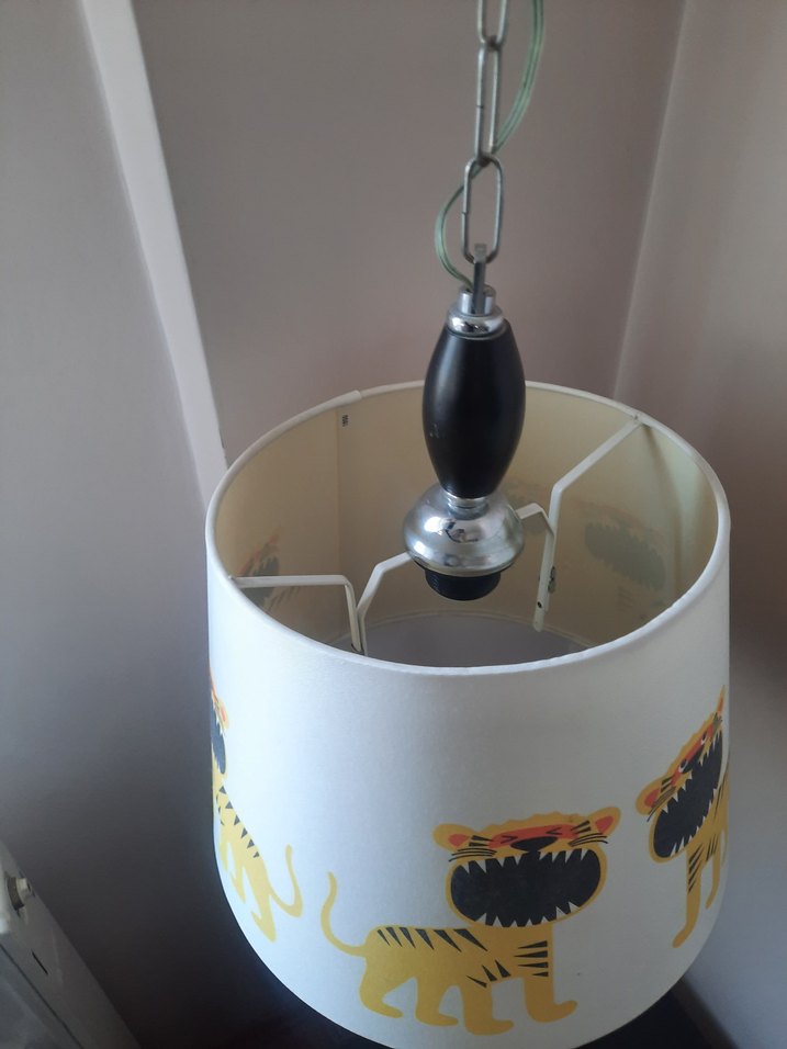 Sarı Kaplan Desenli Abajur - Görsel 2