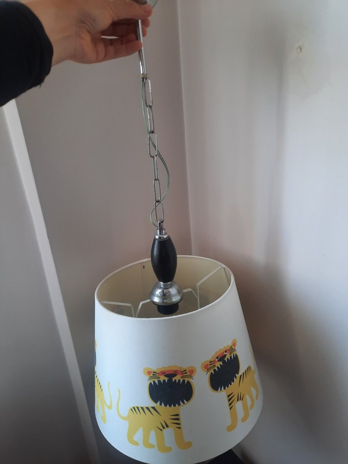 Sarı Kaplan Desenli Abajur - Görsel 3