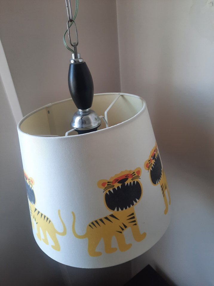 Sarı Kaplan Desenli Abajur - Görsel 4