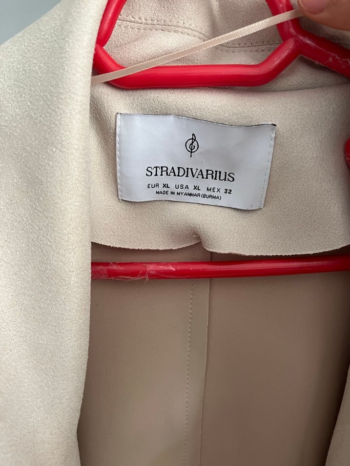 Bej Kadın Süet Uzun Kesim Trençkot - Görsel 3