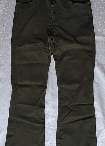 Zara ZARA LİKRALI İSPANYOL PAÇA PANTOLON 