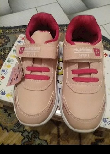 Kız Çocuk Pembe Cırtlı Spor Ayakkabı