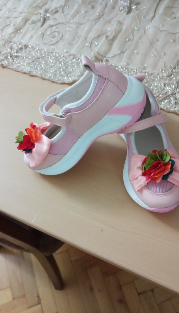 Kız Çocuk Pembe Fırfırlı Babet Ayakkabı - Görsel 3