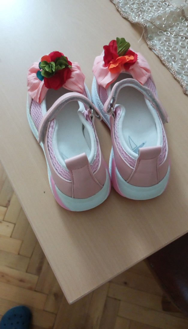 Kız Çocuk Pembe Fırfırlı Babet Ayakkabı - Görsel 2