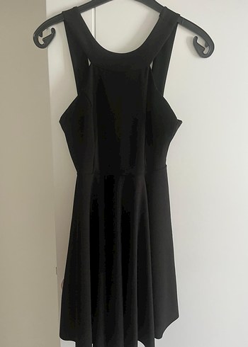 Siyah Drapeli Midi Gothic Elbise