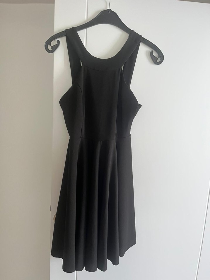 Siyah Drapeli Midi Gothic Elbise - Görsel 2