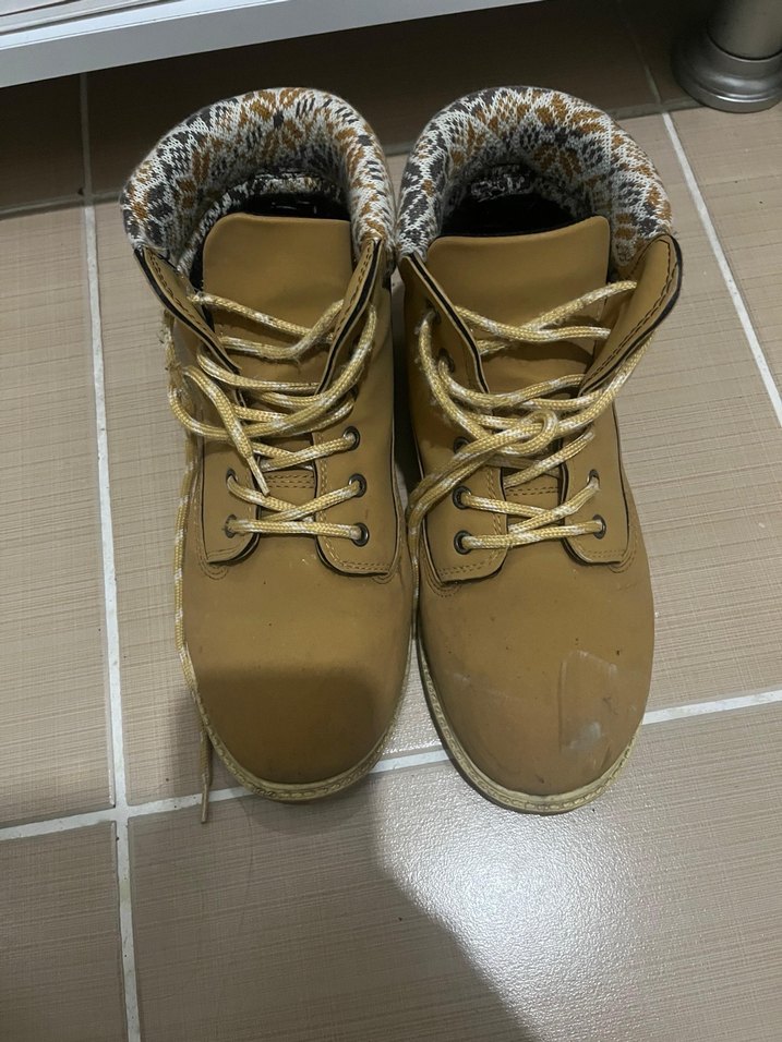 Kahverengi Süet Dolgu Topuklu Bağcıklı Kadın Bot - Görsel 2