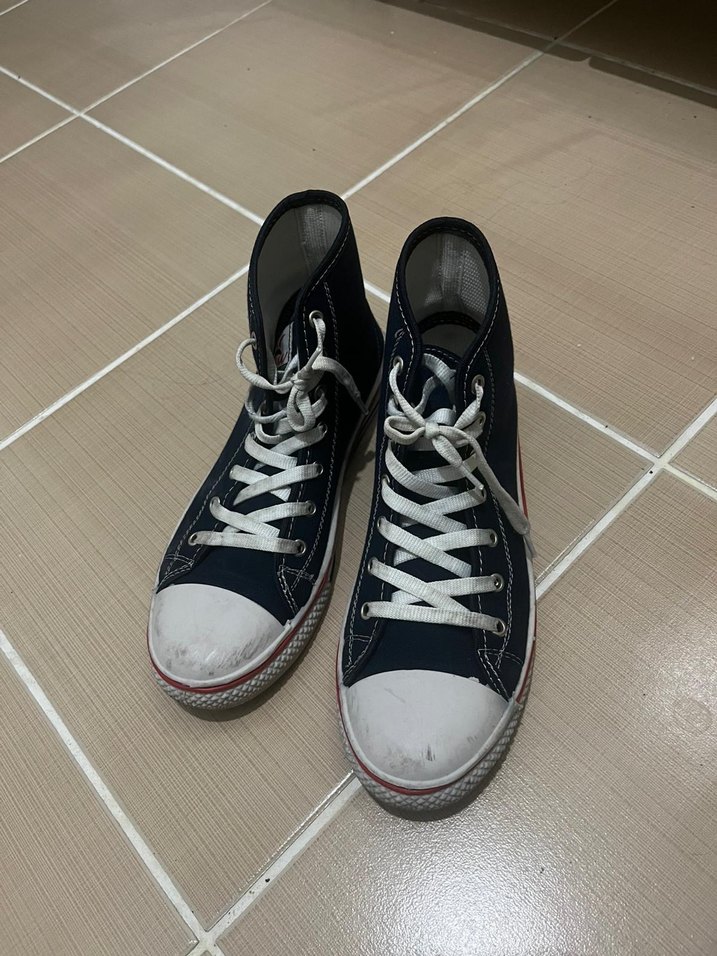 Siyah Stiletto Topuklu Kadın Sneaker - Görsel 2