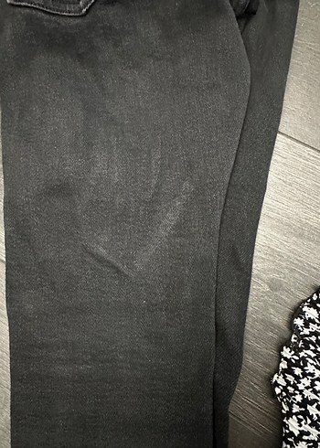 Bershka slim fir siyah pantolon - Görsel 7