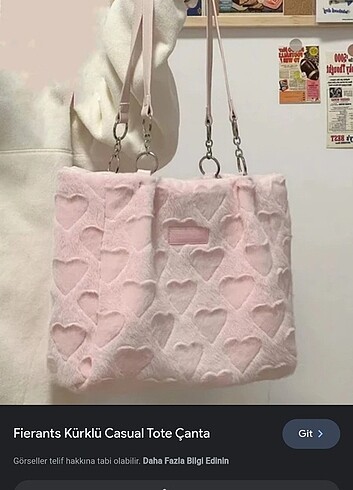 kalpli peluş pembe coquette tote çanta